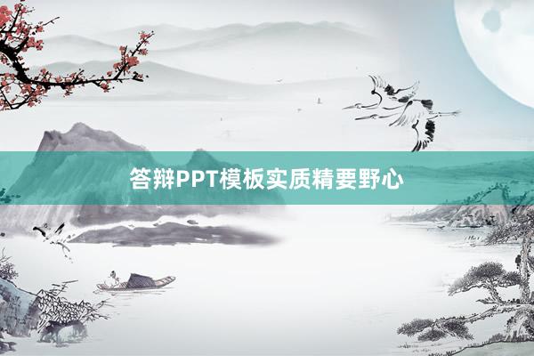 答辩PPT模板实质精要野心